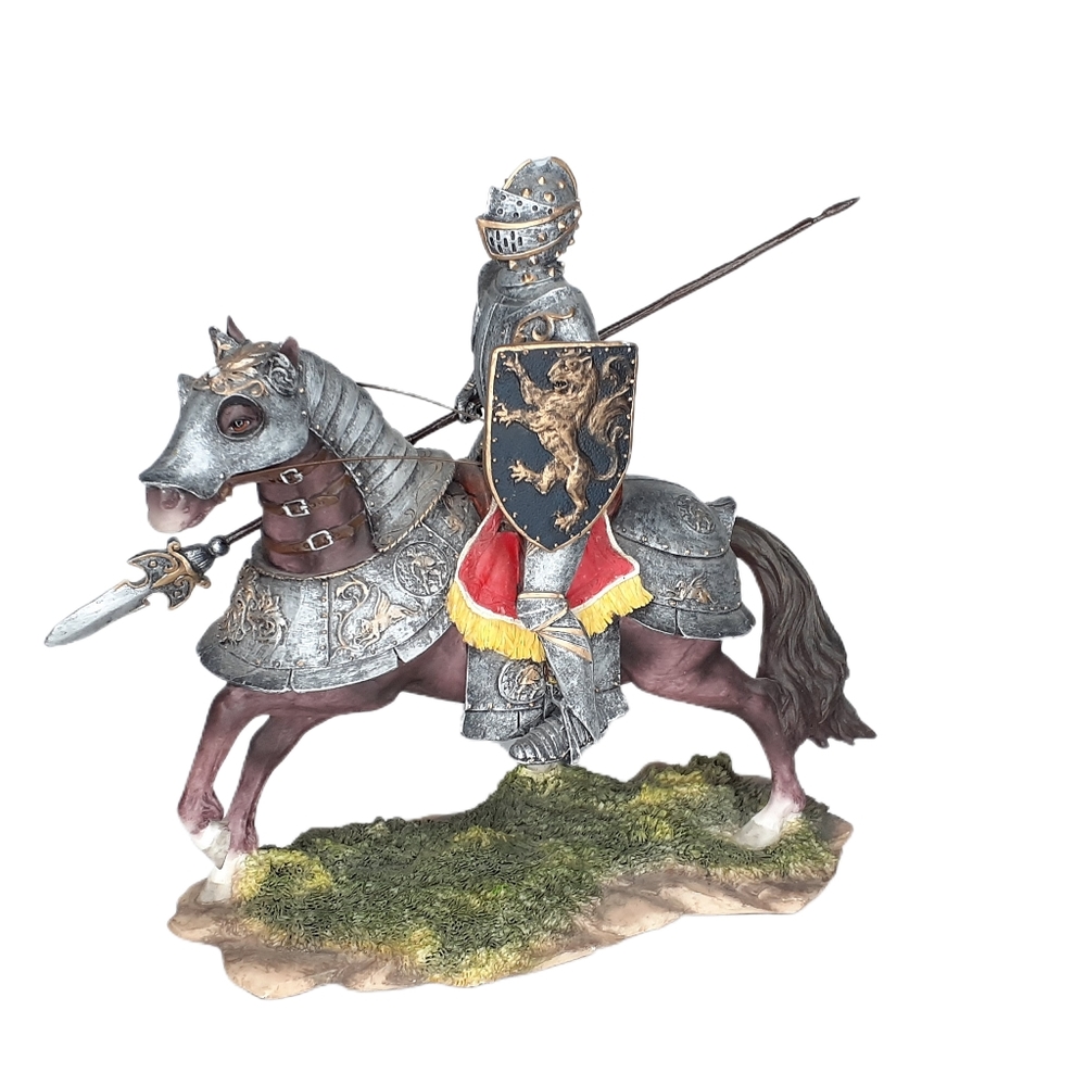 Summit Collection Armored Medieval Knight With Javelin On Horse